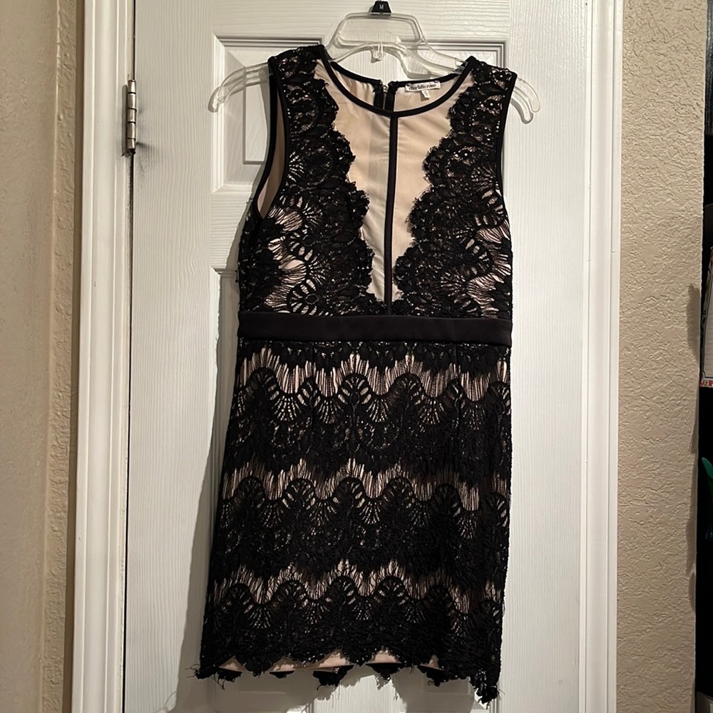 LACE BLACK & SHEER DRESS